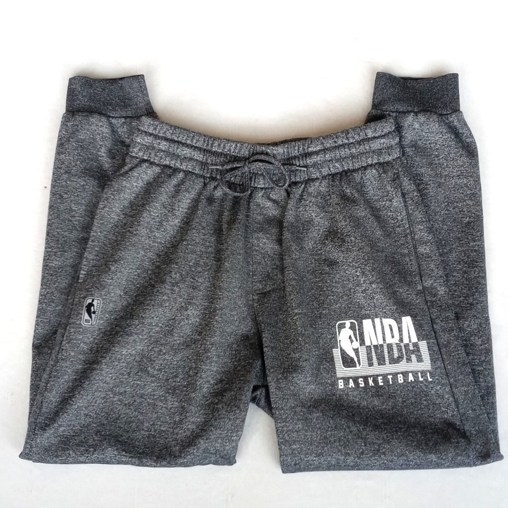 NBA Boys Gray Jogger Pants /Sweatpants Casual Wear Basketball Pants L